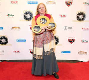 Jessika with awards